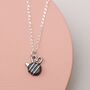 Sterling Silver Bee Necklace. Handmade Bee Pendant, thumbnail 1 of 6