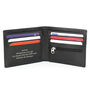 Personalised Message Black Leather Wallet, thumbnail 2 of 5