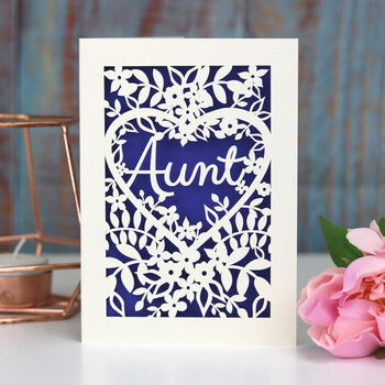 Papercut Aunt, Auntie Or Aunty Card, 3 of 5