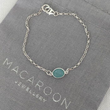 Amazonite And Silver Chain Bracelet, 2 of 7