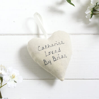 Personalised Initial Hanging Heart Birthday Gift For Her, 5 of 11