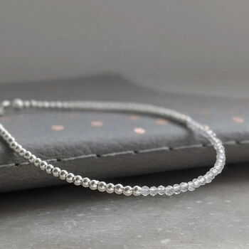 Rainbow Moonstone And Sterling Silver Bracelet, 9 of 12