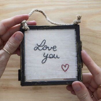 Personalised Hand Embroidery Picture Frame Craft Kit, 2 of 4