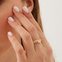 Enamel Pink Four Color Sterling Silver Arrow Band Ring, thumbnail 1 of 5