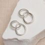 18ct Gold Or Sterling Silver Organic Charm Huggie Hoop Earrings, thumbnail 1 of 6