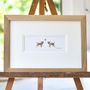 Border Terriers In Love Hand Finished Art Print, thumbnail 3 of 3