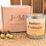 Buttery Croissant Wood Wick Candle Bakery Inspired For Autumn, thumbnail 5 of 5
