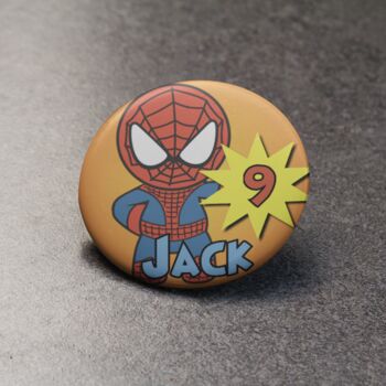 Personalised Baby Superhero Birthday Badge, 8 of 9