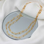 18ct Gold Plated Or Silver Double Chain Necklace, thumbnail 2 of 6