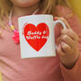 Dad Retro Heart Mug Personalised, thumbnail 2 of 3