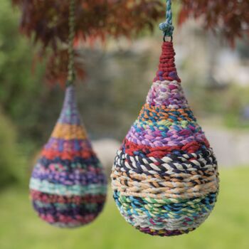 Handmade Bird Box Made From Recycled Sari Fabric, 2 of 4