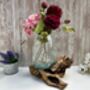 Molten Glass Driftwood Melted Glass Vase On Wood Base, thumbnail 4 of 9