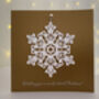 Laser Cut Snowflake Star Decoration Card, thumbnail 1 of 3
