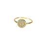Disc Rings, Cz, Rose, Yellow Gold Vermeil 925 Silver, thumbnail 2 of 11