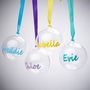 Personalised Party Bag Baubles Set, thumbnail 1 of 9
