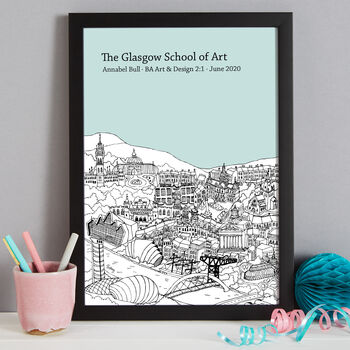 Personalised Glasgow Graduation Gift Print, 8 of 9