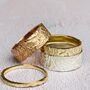 Bark Textured Solid Gold Wedding Rings 5mm+, thumbnail 1 of 7