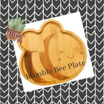 Bumblebee Bamboo Plate And Spoons Set, 5 of 5