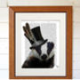 Badger In Top Hat, Book Print, Framed Or Unframed, thumbnail 5 of 6