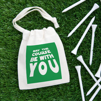 May The Course Be With You Golf Tee Bag, 2 of 2