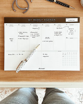 A4 Undated Weekly Agenda Desk Planner With Habits Tracker, 4 of 4