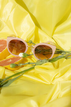 Pink Gold Rim Cat Eye Sunglasses, 5 of 5