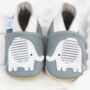 Dotty Fish Grey Elephant Soft Leather Shoes With Barefoot Soles, thumbnail 4 of 8