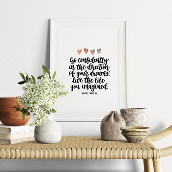 Go Confidently In The Direction Of Your Dreams Print, 3 of 6