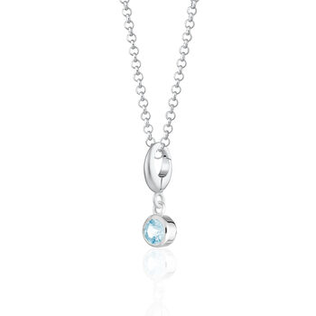 Aquamarine Necklace, March Birthstone, 3 of 8