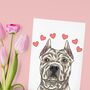 Personalised Pit Bull Terrier Valentines Card For Dog Lover, thumbnail 1 of 9