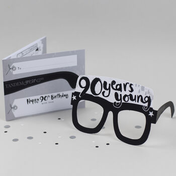 90th Birthday Card Glasses, 2 of 4
