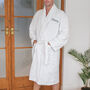 Personalised Spa Cotton Bathrobe – Light, Absorbent And Cosy, thumbnail 4 of 8