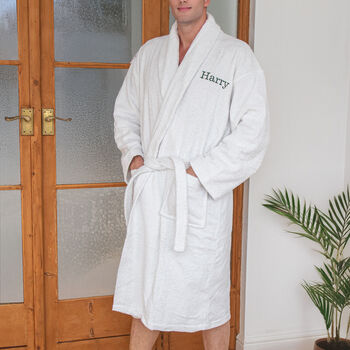 Personalised Spa Cotton Bathrobe – Light, Absorbent And Cosy, 4 of 8