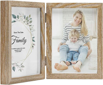 Wooden Double Photo Frame 5x7 For Tabletop, 2 of 6