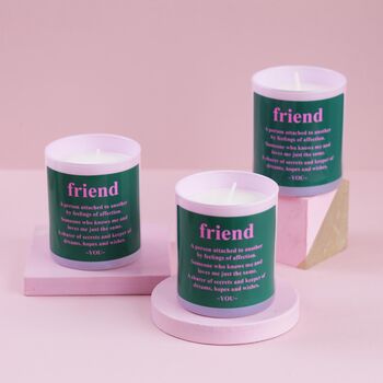 Friends Scented Candle In Pink Container, 4 of 6