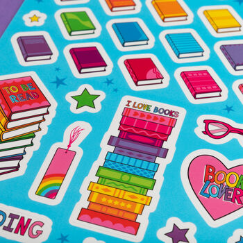 Reading And Books A5 Vinyl Sticker Sheet, 9 of 9