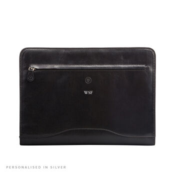 Luxury A4 Leather Ring Binder Folder. 'The Veroli', 9 of 11