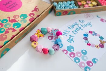 Personalised Butterfly And Flower Wooden Bead Making Kit, 6 of 9