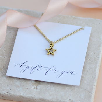Gold Plated Star Necklace, 4 of 9