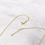 18ct Gold Plated Interlocking Double Hearts Necklace, thumbnail 3 of 5