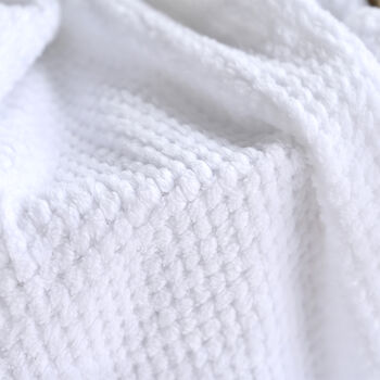 Personalised White Honeycomb Baby Blanket, 2 of 9