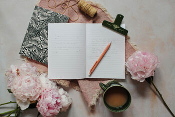 A5 Lay Flat Soft Pink Leopard Print Notebook Journal, 5 of 9