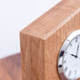 Personalised Oak Angled Table Clock, thumbnail 2 of 3