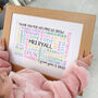 Personalised Thank You Teacher Word Art, thumbnail 2 of 10