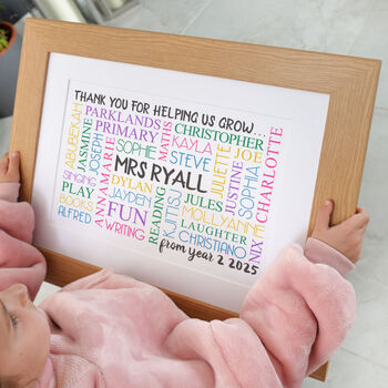 Personalised Thank You Teacher Word Art, 2 of 10