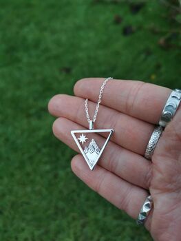 Sterling Silver Mountain Necklace, 8 of 11