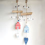 Beach Hut Hanging Decoration With Stripes, thumbnail 2 of 2