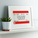 personalised train ticket print by of life lemons