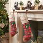 Personalised Red Tartan Christmas Stocking, thumbnail 3 of 5