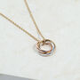 Gold Russian Wedding Ring Pendant Necklace, thumbnail 2 of 7